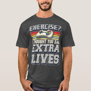 Extra Lives Funny Video Game Controller Retro T-Shirt