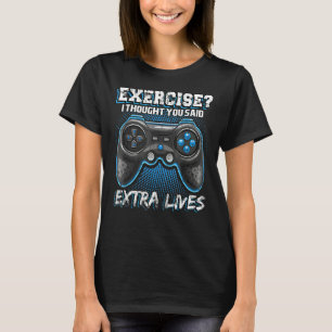 Extra Lives  Video Game Controller Retro Gamer Boy T-Shirt