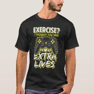 Extra Lives Video Game Controller Retro Gamer Boys T-Shirt