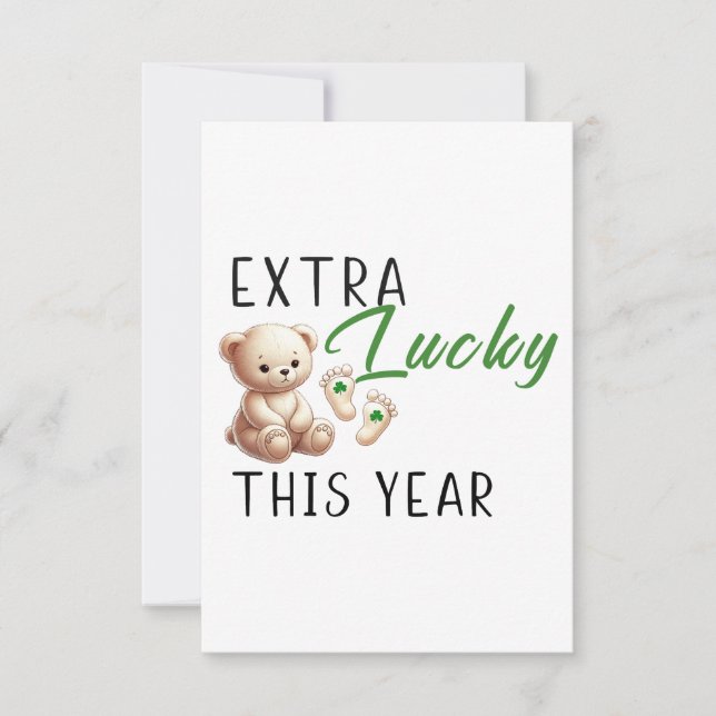 Extra luck this year pregnancy announcement (Front)