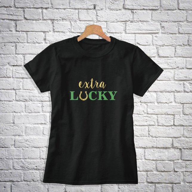 Extra Lucky Horseshoe St. Patrick's Day T-Shirt (Creator Uploaded)