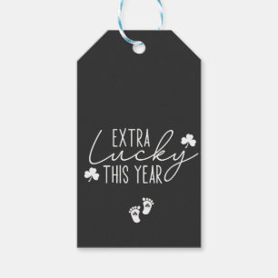Extra Lucky This Year Pregnancy St Patrick Lucky Gift Tags