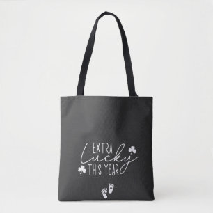 Extra Lucky This Year Pregnancy St Patrick Lucky  Tote Bag