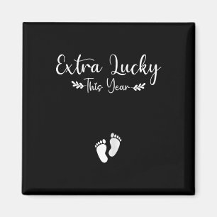 Extra Lucky This Year St Patricks Pregnancy Announ Magnet