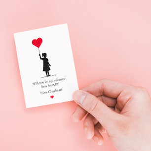 Extra small kids simple valentines card
