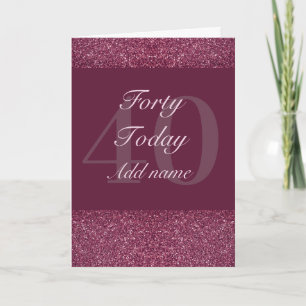 Extra special personalised birthday card 40th