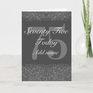 Extra special personalised birthday card 75th