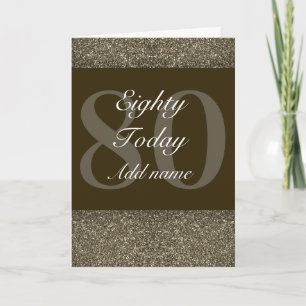 Extra special personalised birthday card 80th
