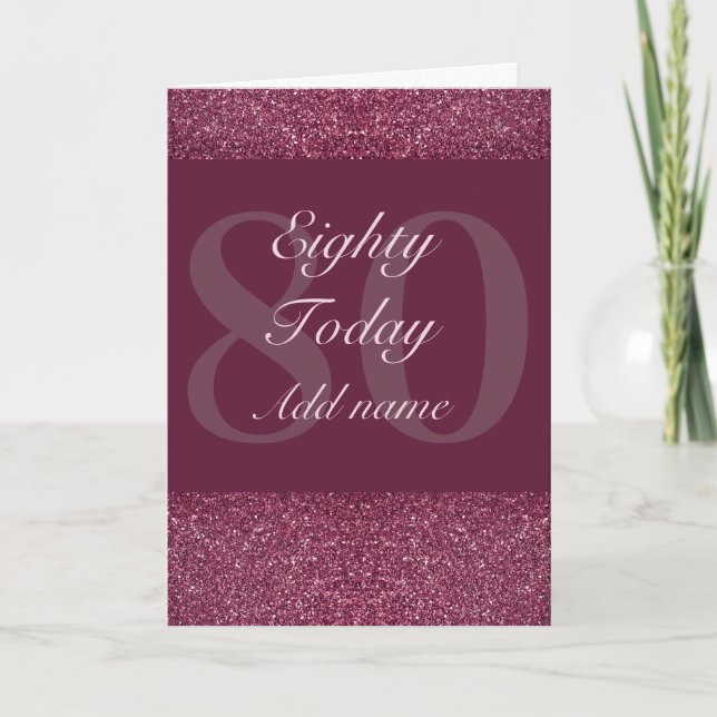 Extra special personalised birthday card 80th (Front)