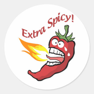 Extra Spicy Pepper Classic Round Sticker
