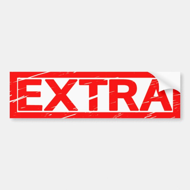 Extra Stamp Bumper Sticker (Front)