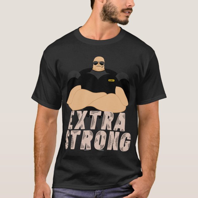 Extra Strong Muscle Man T-Shirt  (Front)