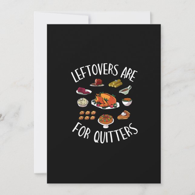 Extra Stuffing Y'All - Leftovers Are For Quitters Holiday Card (Front)