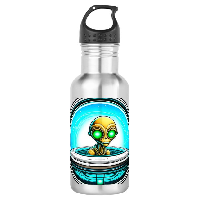 Extra Terrestrial Flying in a UFO   710 Ml Water Bottle (Front)