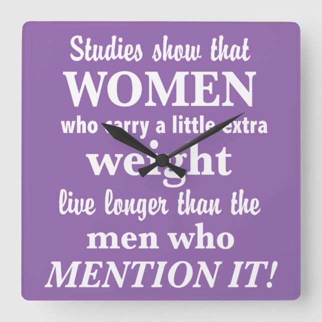 EXTRA WEIGHT rev Square Wall Clock (Front)