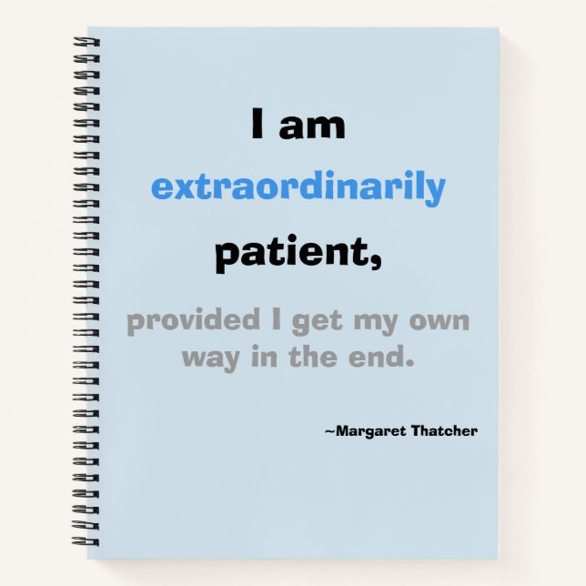 Extraordinarily Patient Notebook (Front)