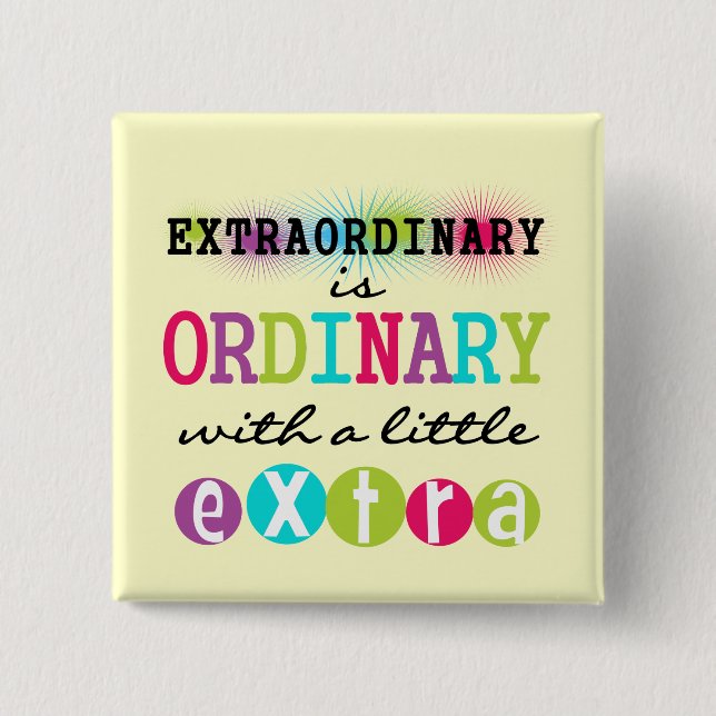 Extraordinary 15 Cm Square Badge (Front)