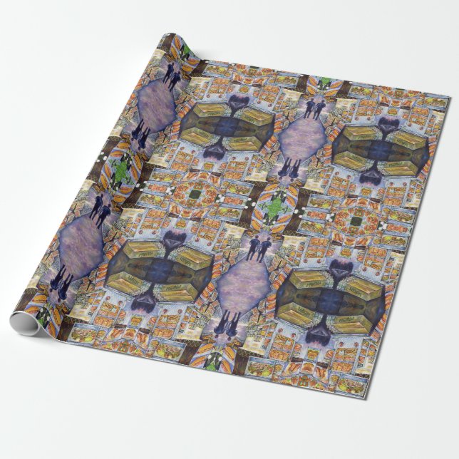 Extraordinary Artistic Workload Wrapping Paper (Unrolled)