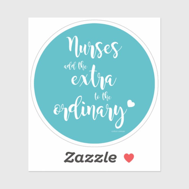 Extraordinary Nurse Quote on Teal for Nurses Day (Sheet)