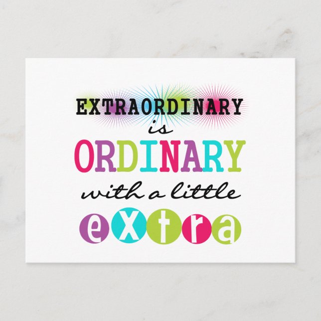 Extraordinary Postcard (Front)