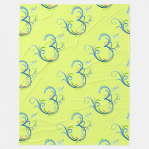 Extraordinary Spiritual Symbol Pattern 3 Fleece Blanket