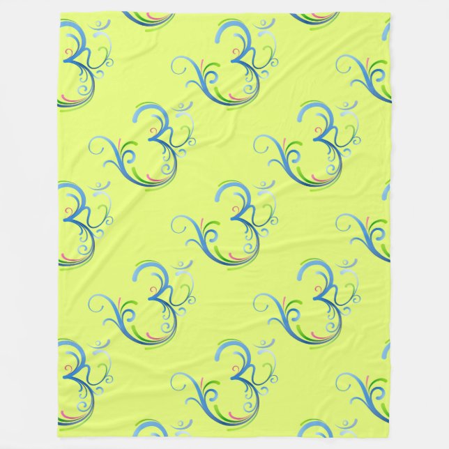 Extraordinary Spiritual Symbol Pattern 3 Fleece Blanket (Front)