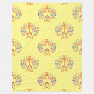 Extraordinary Spiritual Symbol Pattern 6 Fleece Blanket