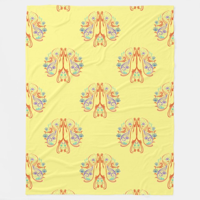 Extraordinary Spiritual Symbol Pattern 6 Fleece Blanket (Front)
