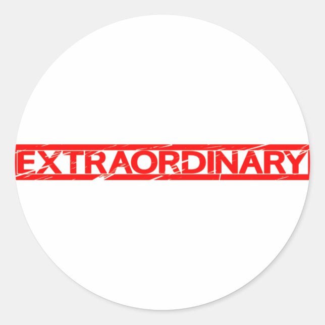 Extraordinary Stamp Classic Round Sticker (Front)