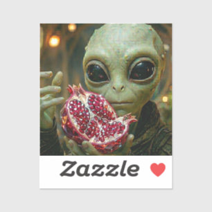 Extraterrestrial Alien and Pomegranate
