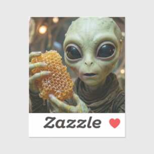 Extraterrestrial Alien Being with Honeycomb