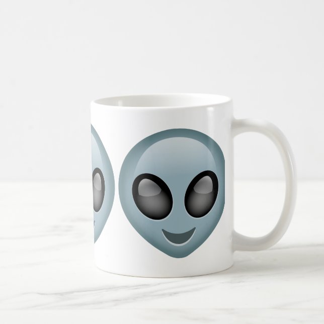 Extraterrestrial Alien Emoji Coffee Mug (Right)