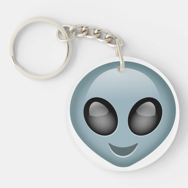 Extraterrestrial Alien Emoji Key Ring (Front)