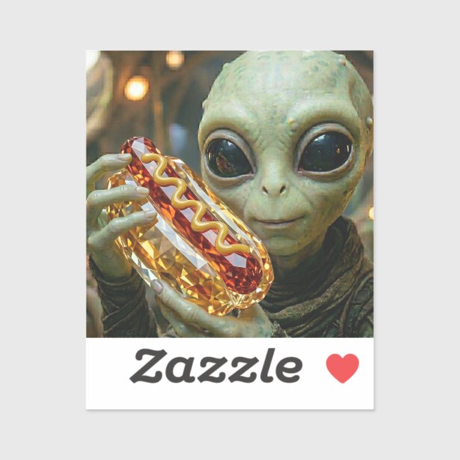 Extraterrestrial Alien with Crystalline Hotdog  (Sheet)