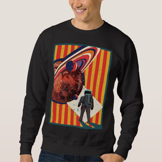 extraterrestrial  astronaut in space science ficti sweatshirt (Front)