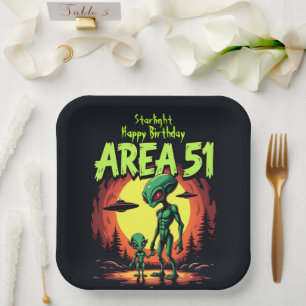 Extraterrestrial Beings Appear Near Area 51 Paper Plate