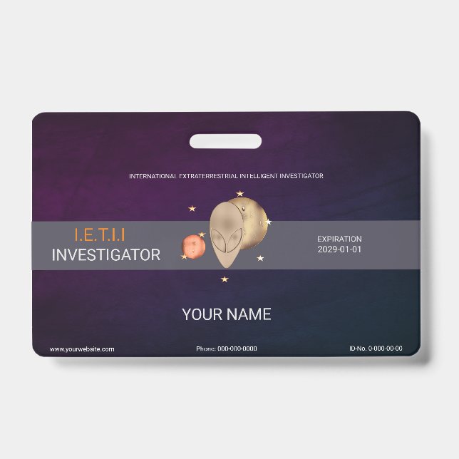 Extraterrestrial ID Badge (Front)
