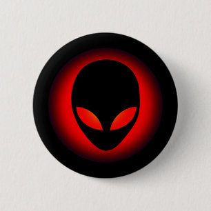 Extraterrestrial Space Alien Head 6 Cm Round Badge