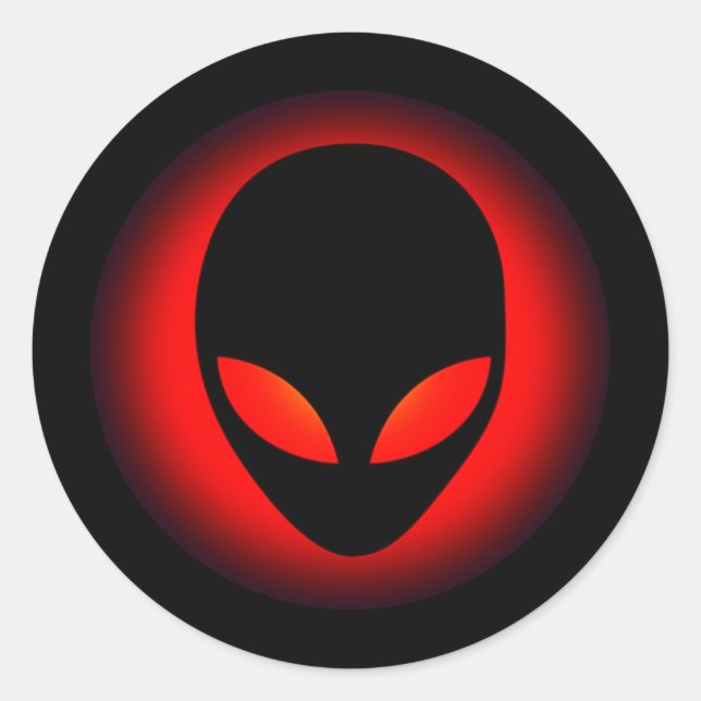 Extraterrestrial Space Alien Head Classic Round Sticker (Front)