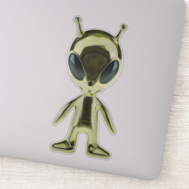 Extraterrestrials Alien Metallic Sticker - Custom (Detail)
