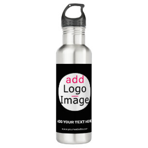 Extravagant Business Chic Customizable Logo Black  710 Ml Water Bottle