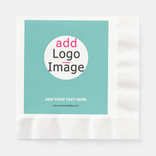 Extravagant Business Custom Logo Fresh Mint Hue Napkin