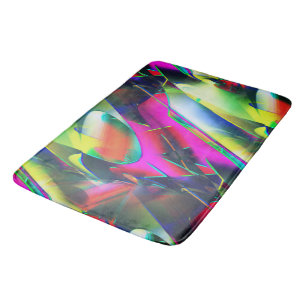Extravagant colours of abstract and showy shapes   bath mat