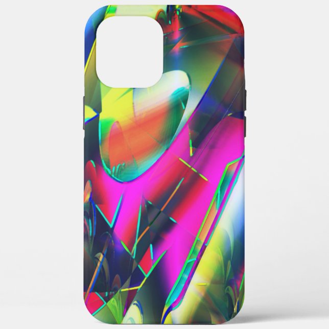 Extravagant colours of abstract and showy shapes   Case-Mate iPhone case (Back)