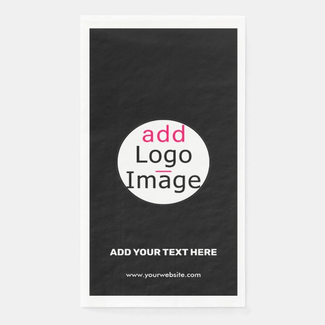 Extravagant Professional Business Custom Black  Napkin (Front)
