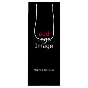 Extravagant Professional Custom Business Black Wine Gift Bag