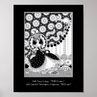 Extravagant Rococo woman Russian Art Nouveau
