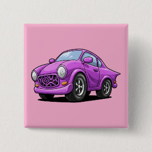Extreme Bent Purple Auto Artwork  15 Cm Square Badge