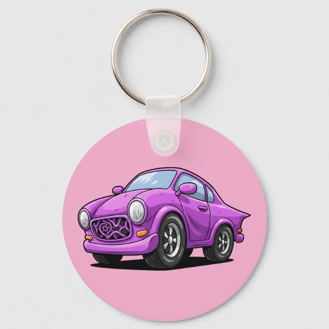Extreme Bent Purple Auto Artwork  Key Ring (Front)