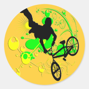 Extreme Biking Classic Round Sticker